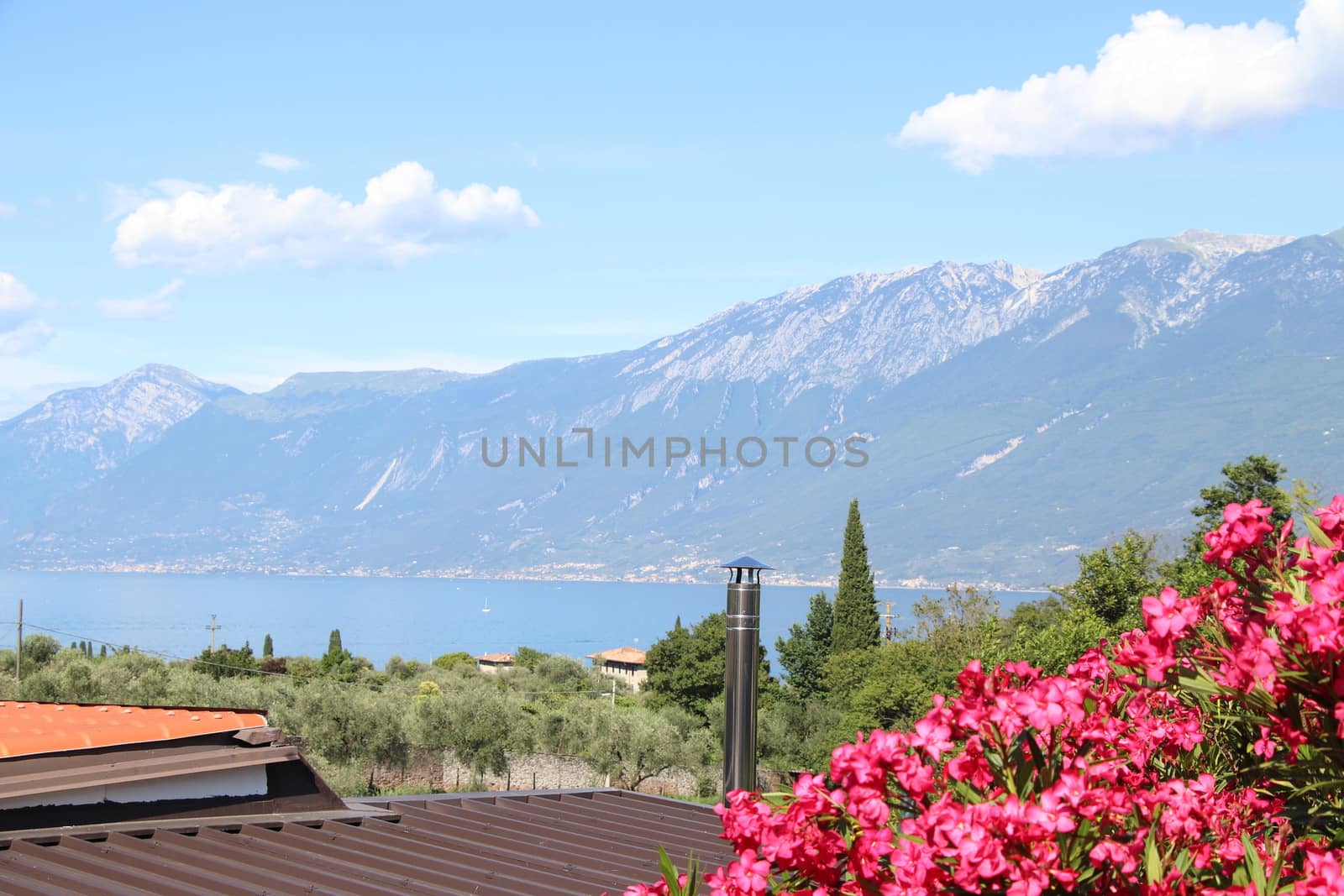 view of Garda lake in northern Italy