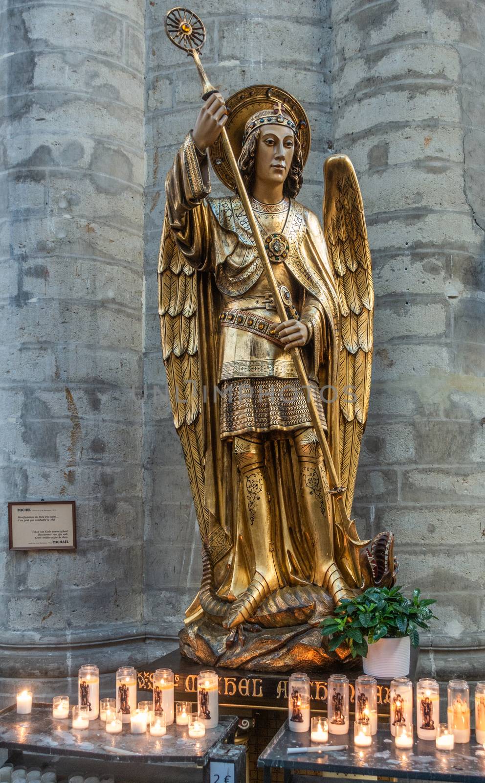Statue of Saint Michael, Brussels Belgium. by Claudine