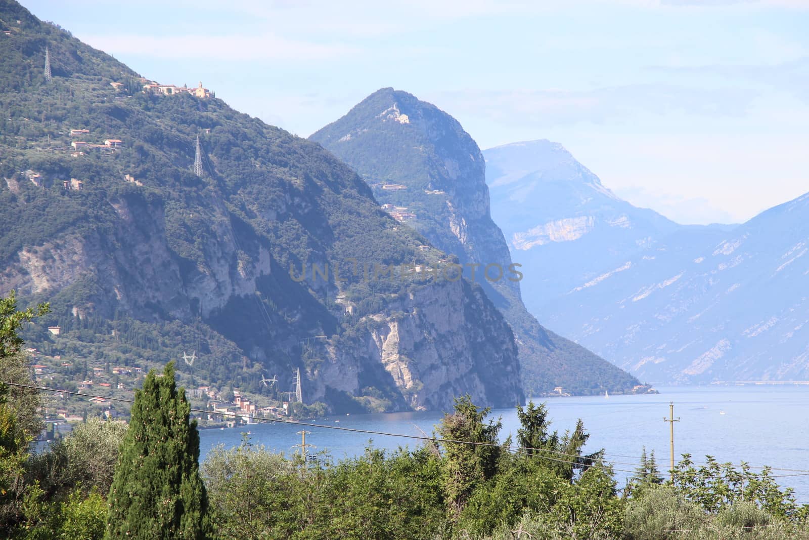 view of Garda lake in northern Italy