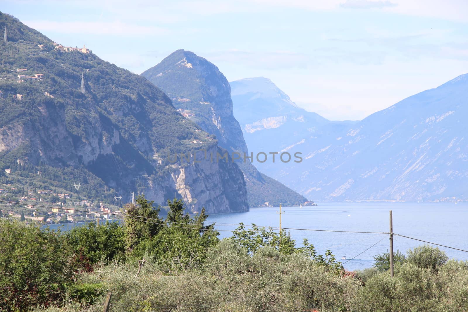 view of Garda lake in northern Italy