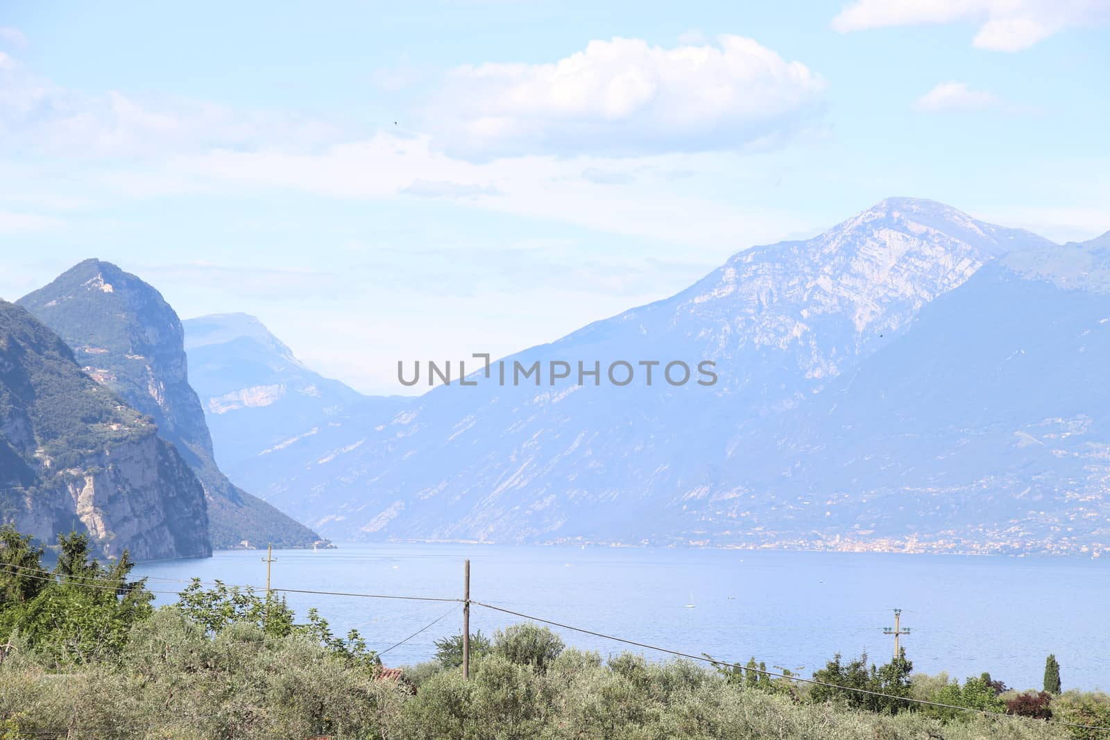 view of Garda lake in northern Italy