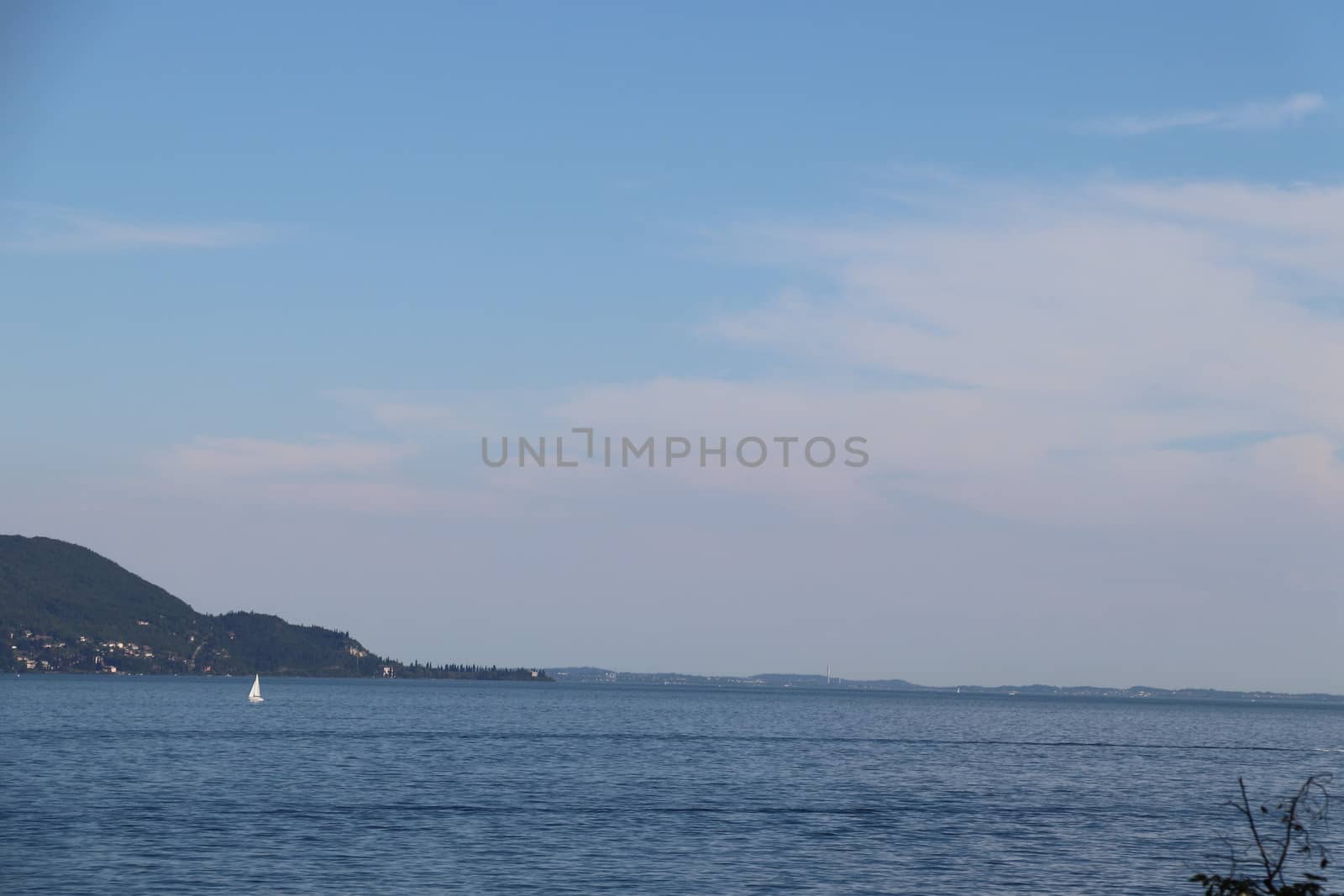 view of Garda lake in northern Italy