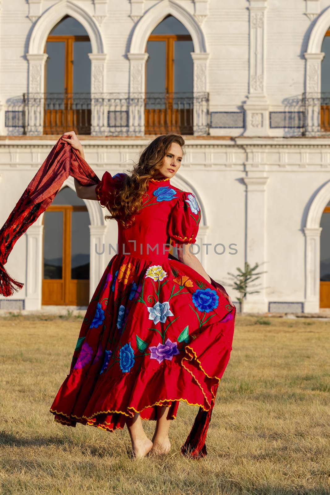 A Lovely Hispanic Brunette Model Poses Outdoors On A Mexican Ranch by actionsports