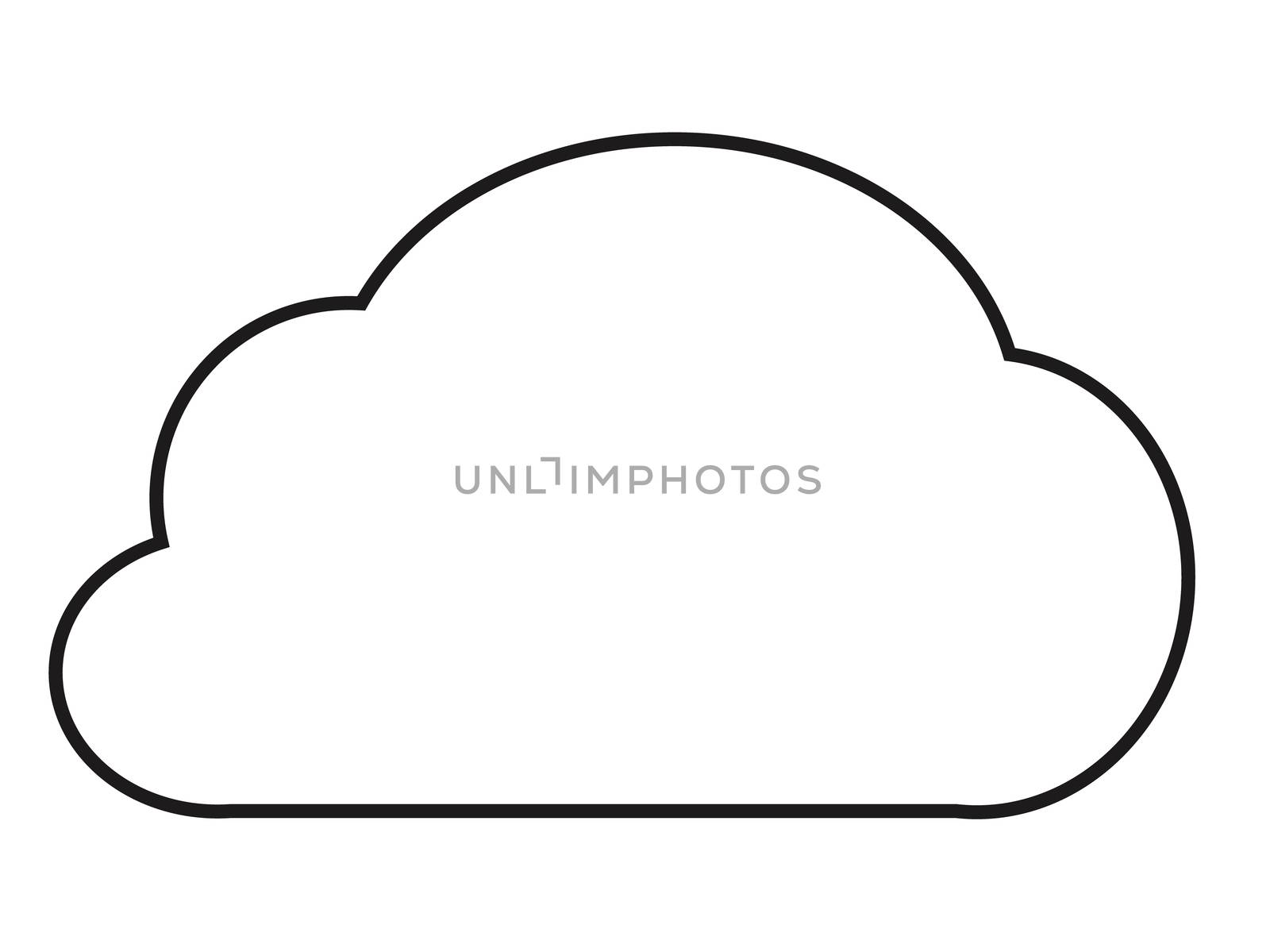 cloud icon on white background. cloud icon for your web site des by suthee