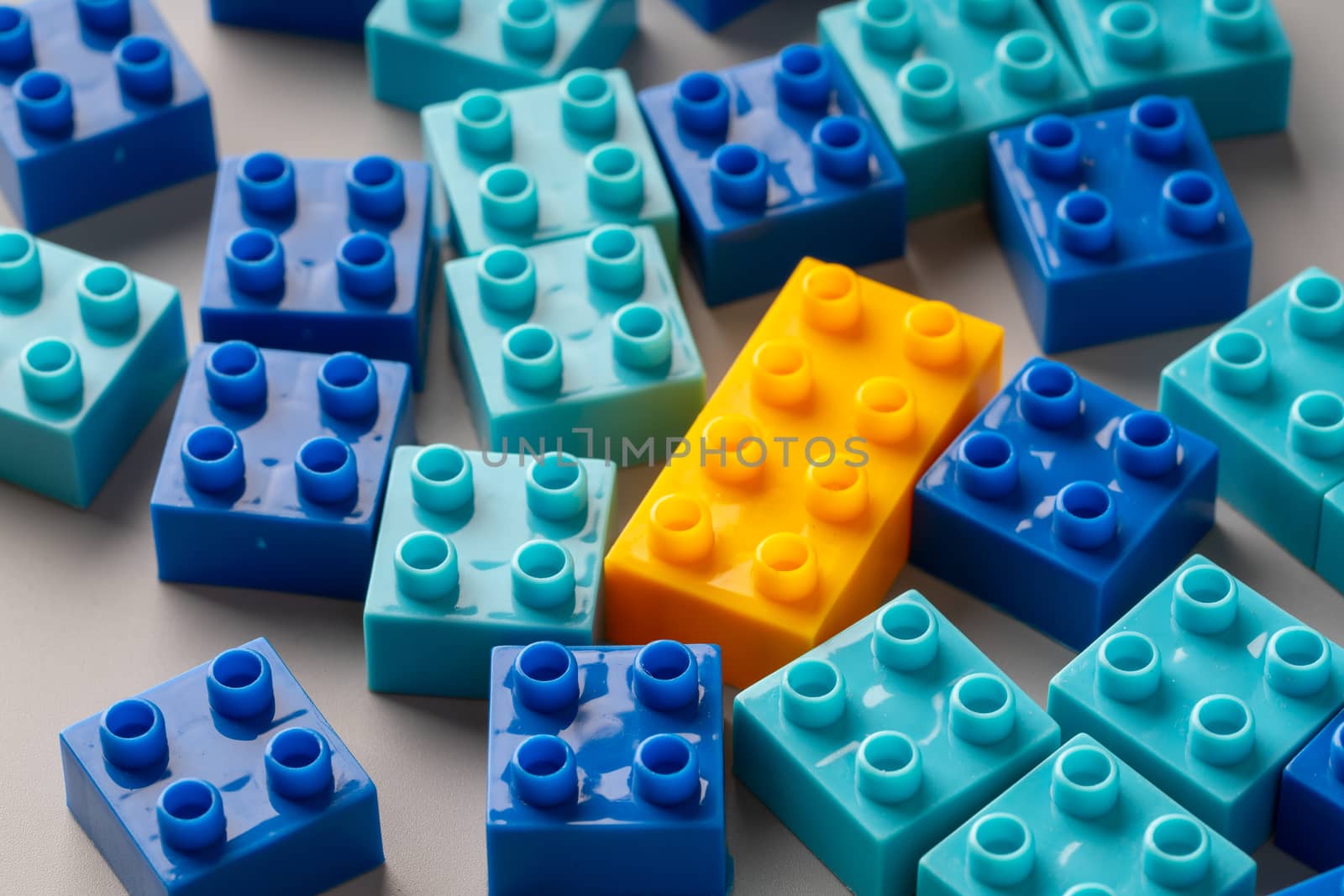 Colorful puzzle toy for business & education concept  by Alicephoto