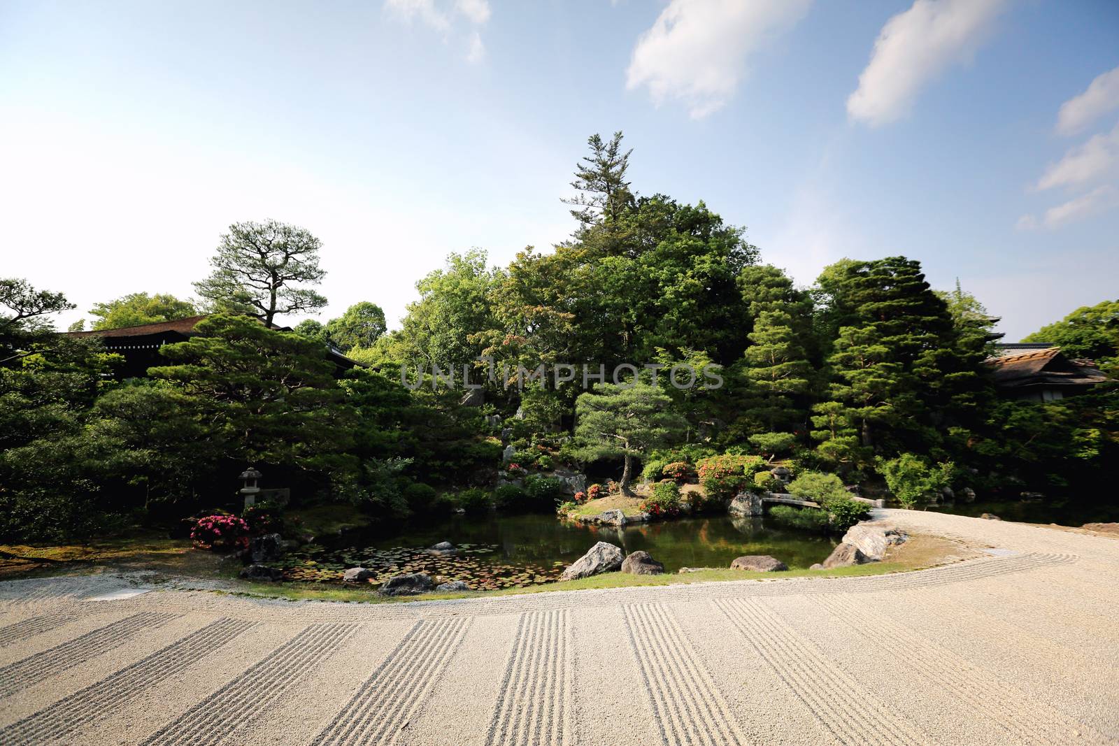 Japanese garden in Japan temple kyoto japan