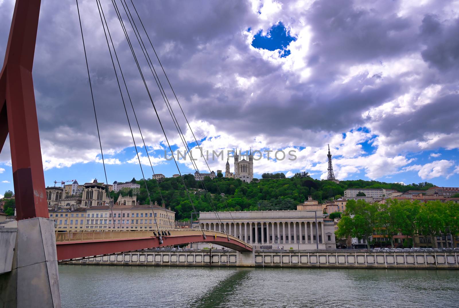 Lyon, France along the Saone River by jbyard22