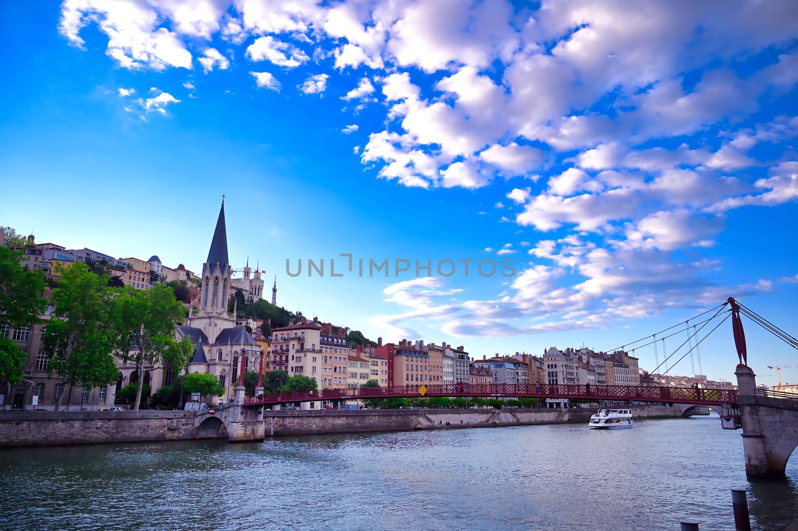 Lyon, France along the Saone River by jbyard22