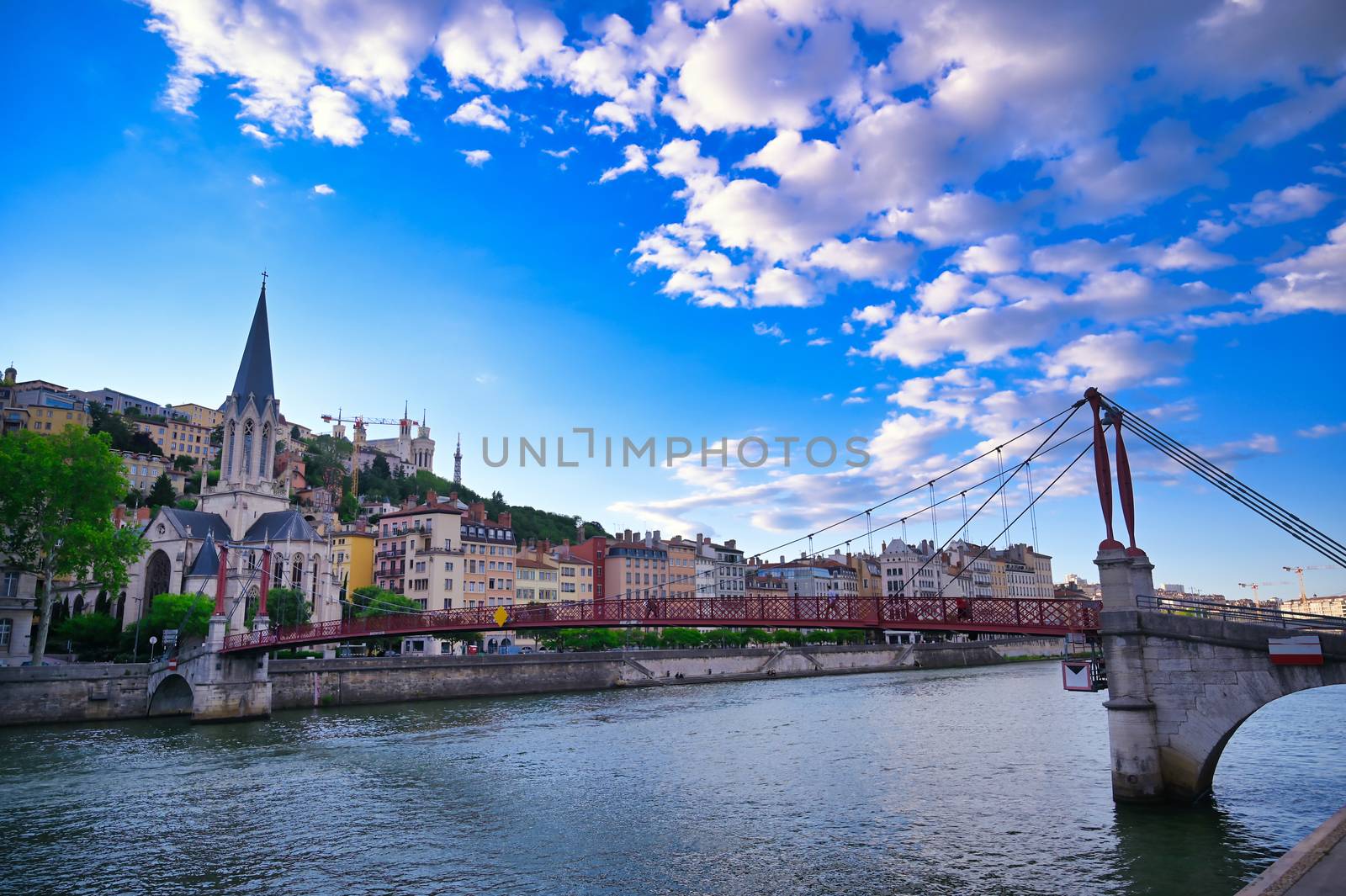 Lyon, France along the Saone River by jbyard22