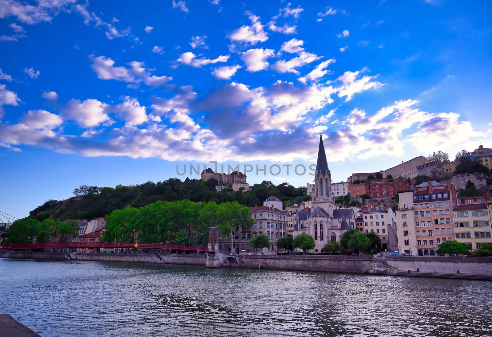Lyon, France along the Saone River by jbyard22