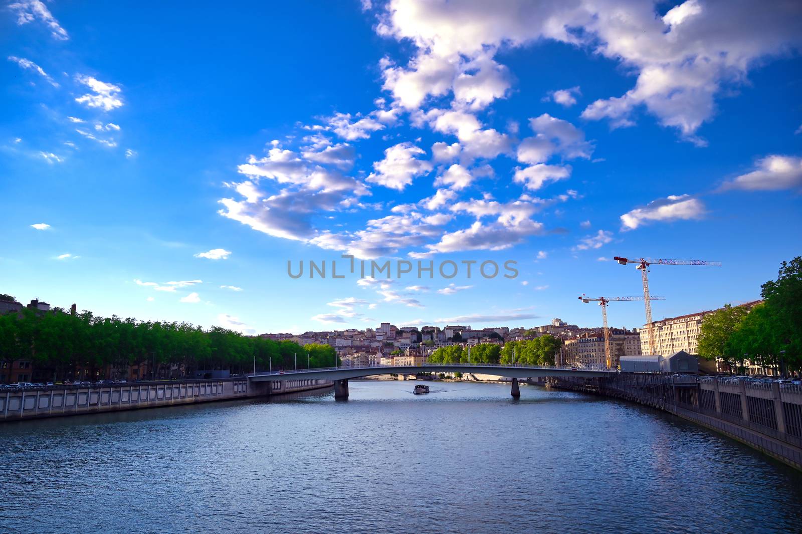 Lyon, France along the Saone River by jbyard22