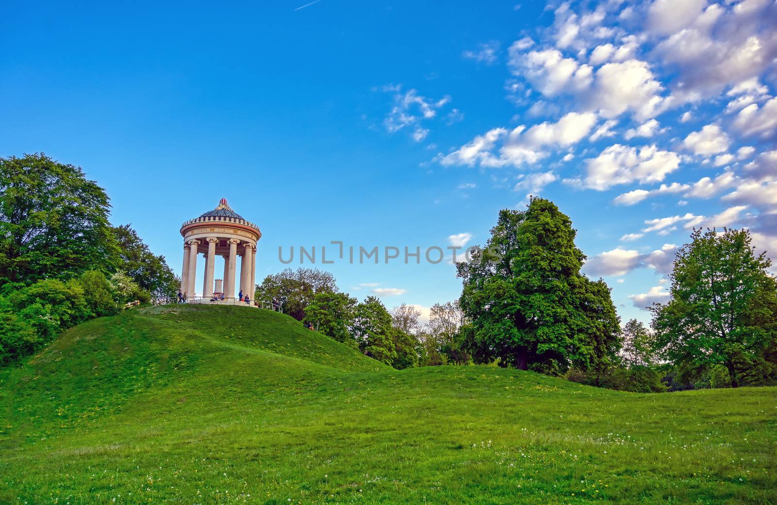 The Monopteros in the Englischer Garten in Munich, Bavaria, Germany.