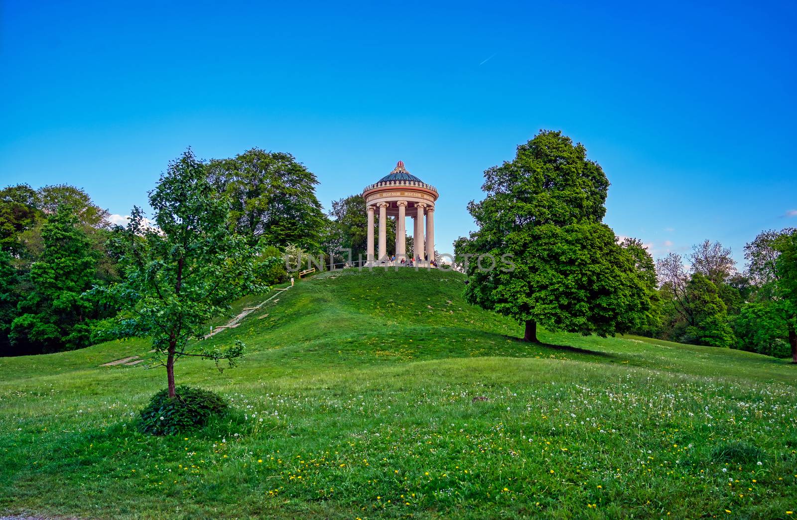 The Monopteros in the Englischer Garten in Munich, Bavaria, Germany.