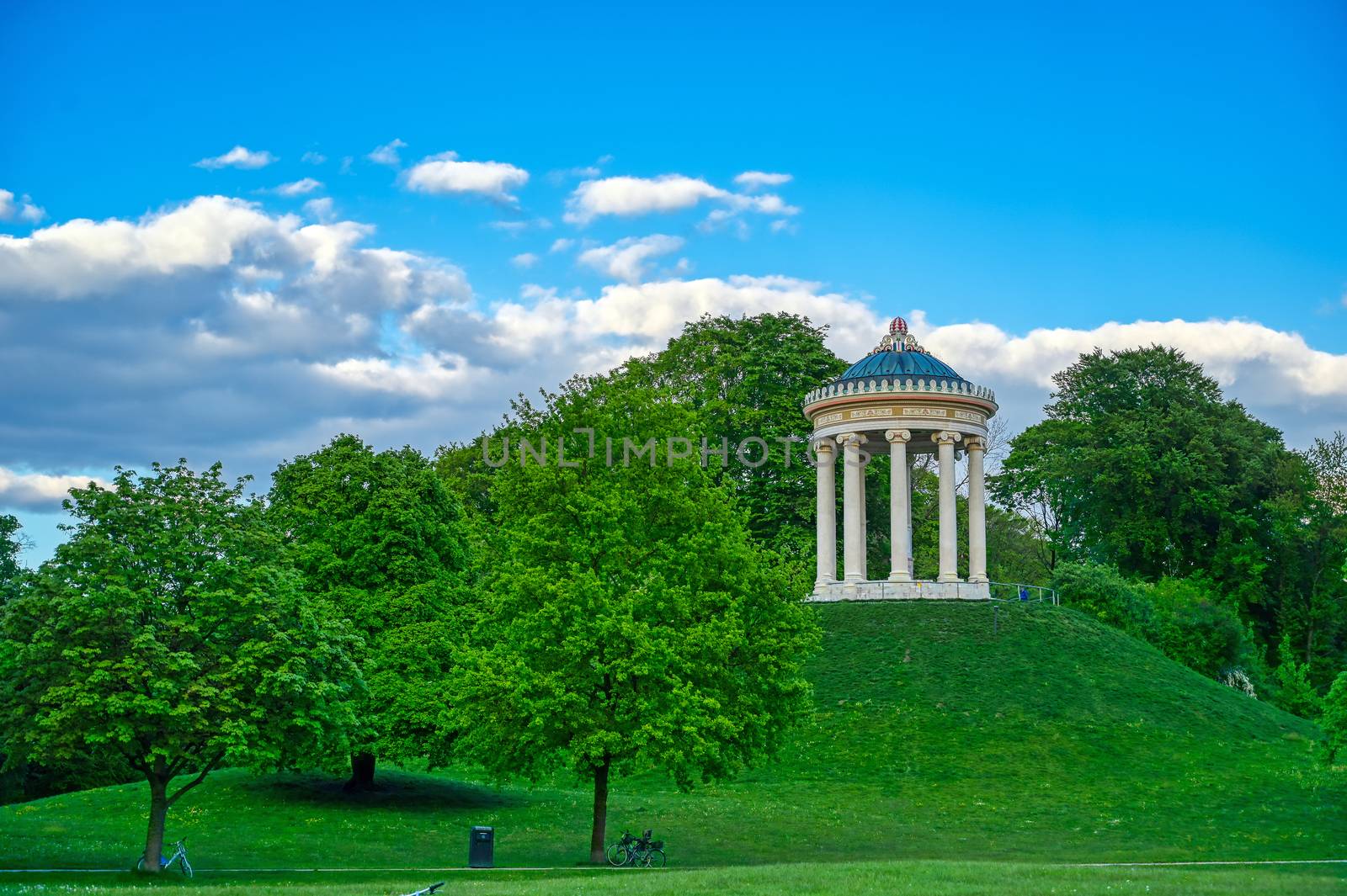 The Monopteros in the Englischer Garten in Munich, Bavaria, Germany.