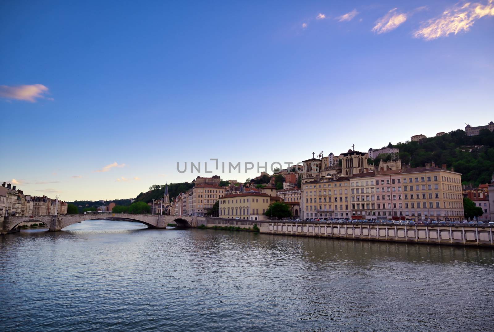 Lyon, France along the Saone River by jbyard22