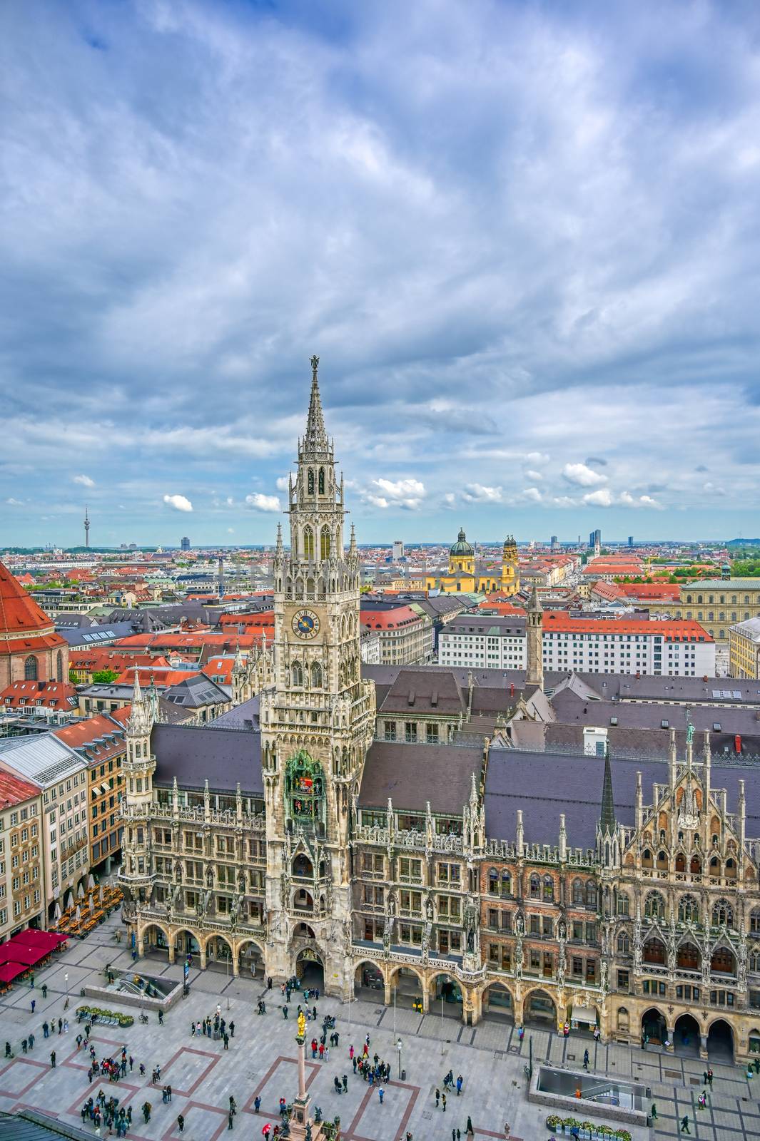 The New Town Hall located in the Marienplatz in Munich, Germany