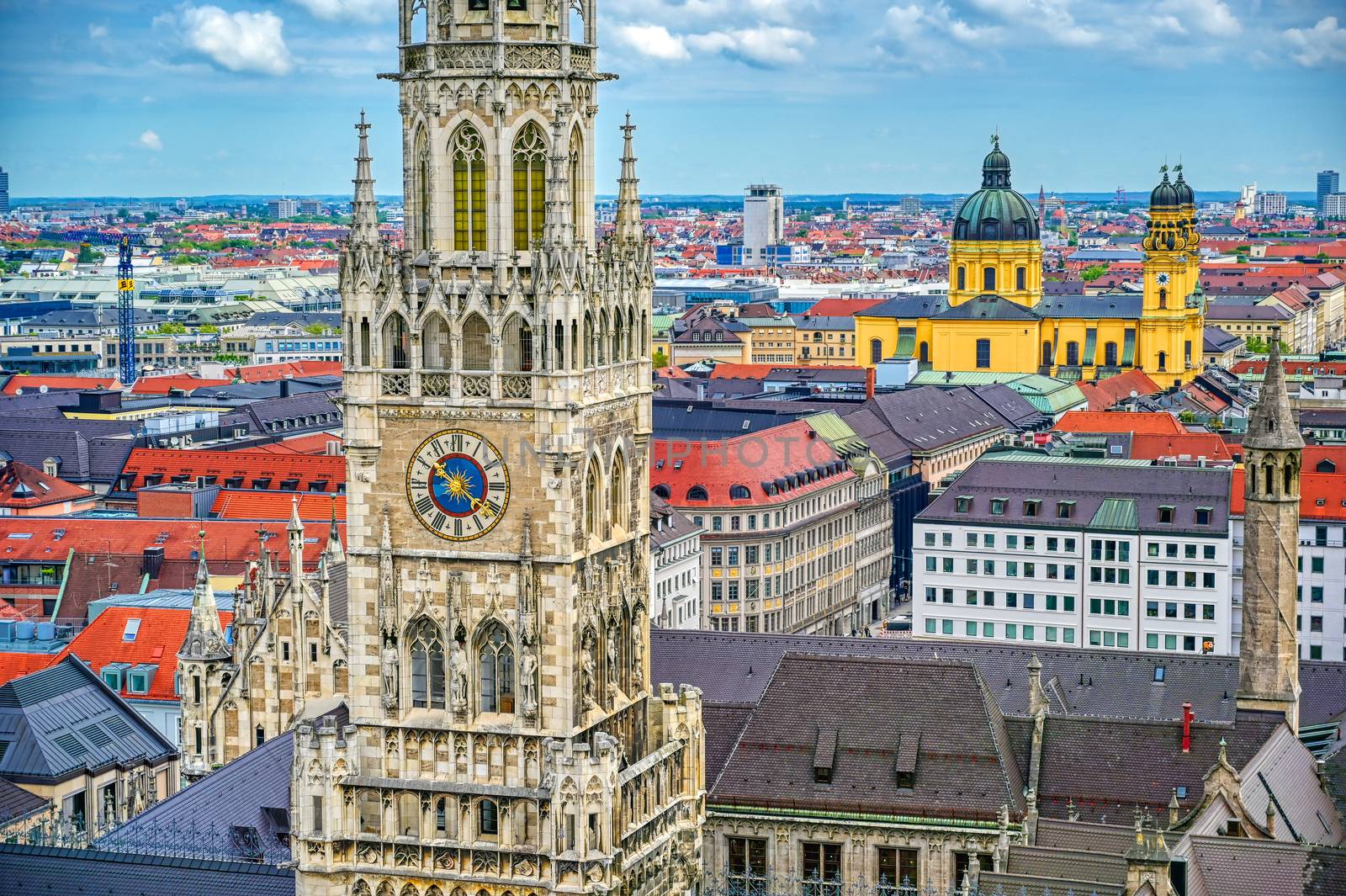 The New Town Hall located in the Marienplatz in Munich, Germany