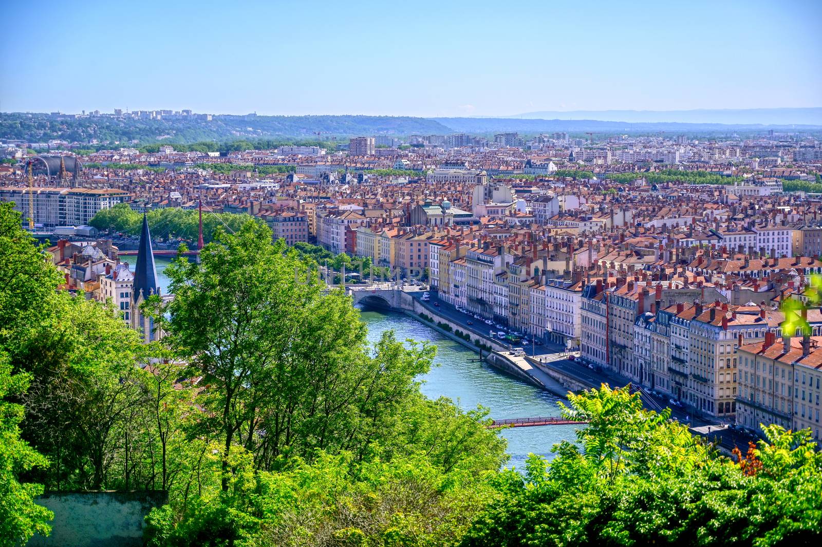 Aerial View of Lyon, France by jbyard22