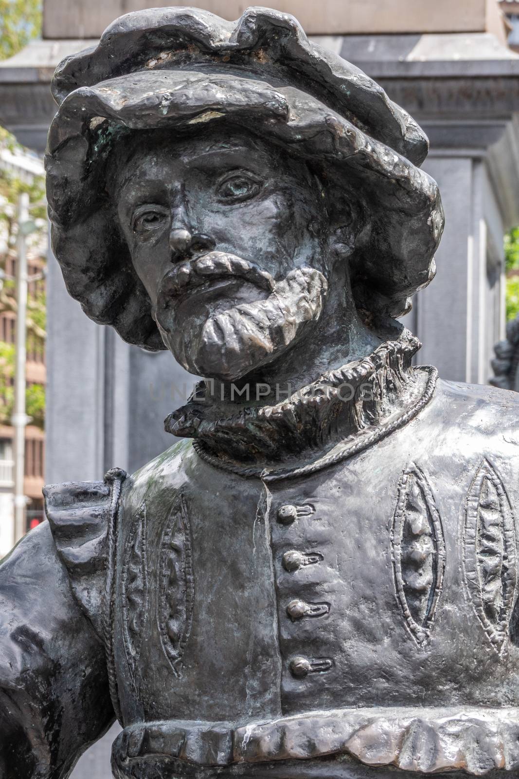 Herman Jacobsen Wormskerck statue on Rembrandtplein, Amsterdam, by Claudine