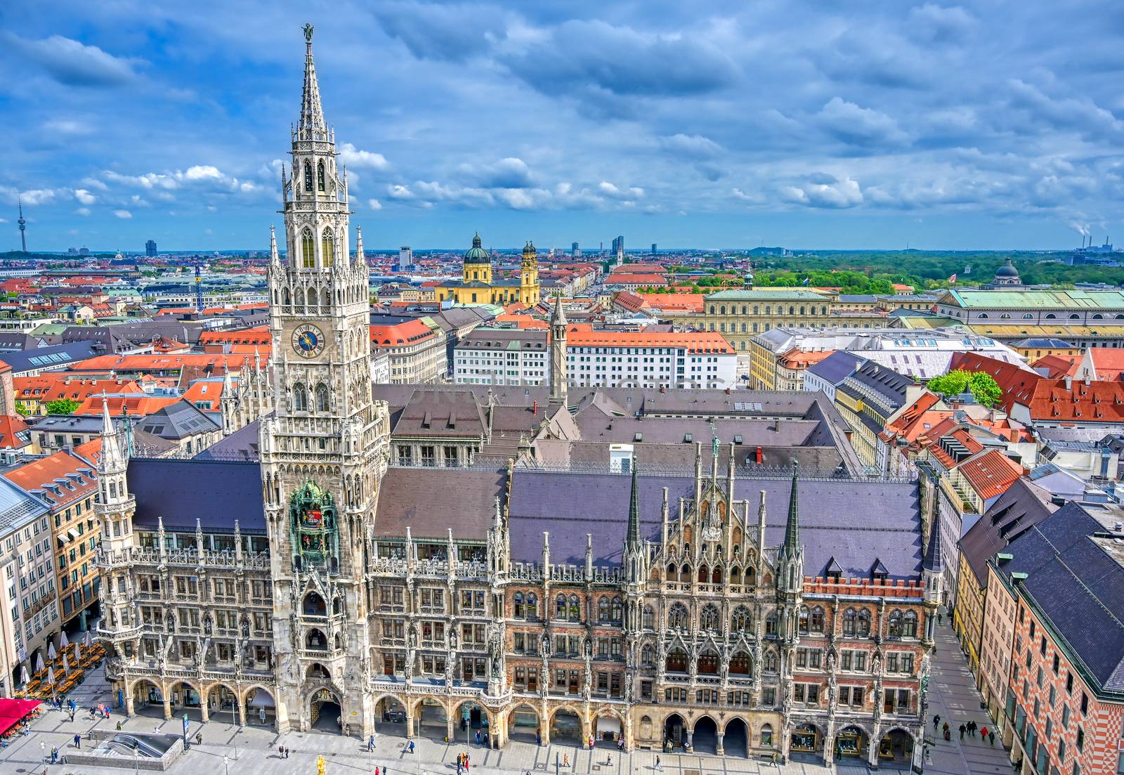 The New Town Hall located in the Marienplatz in Munich, Germany