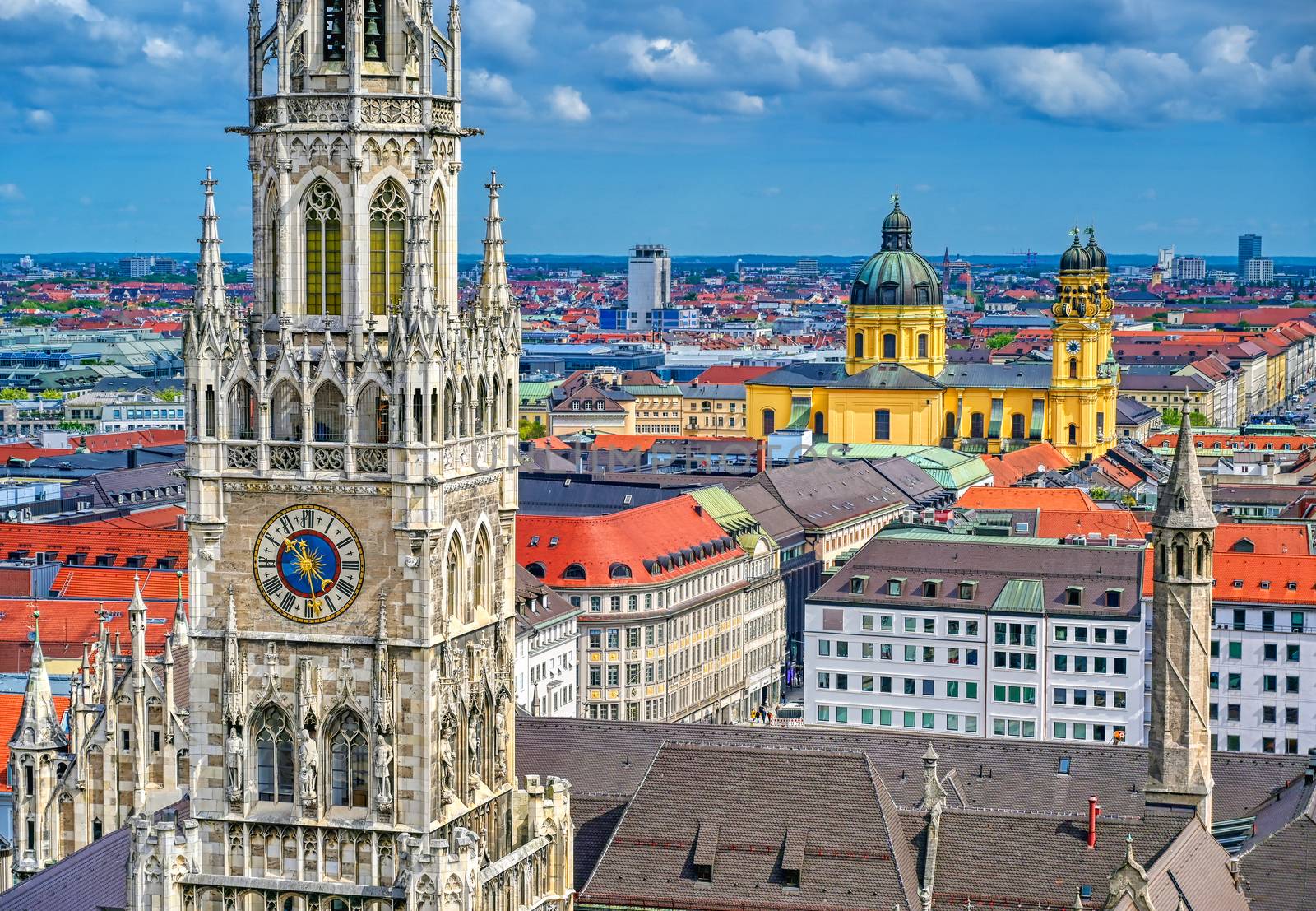 The New Town Hall located in the Marienplatz in Munich, Germany