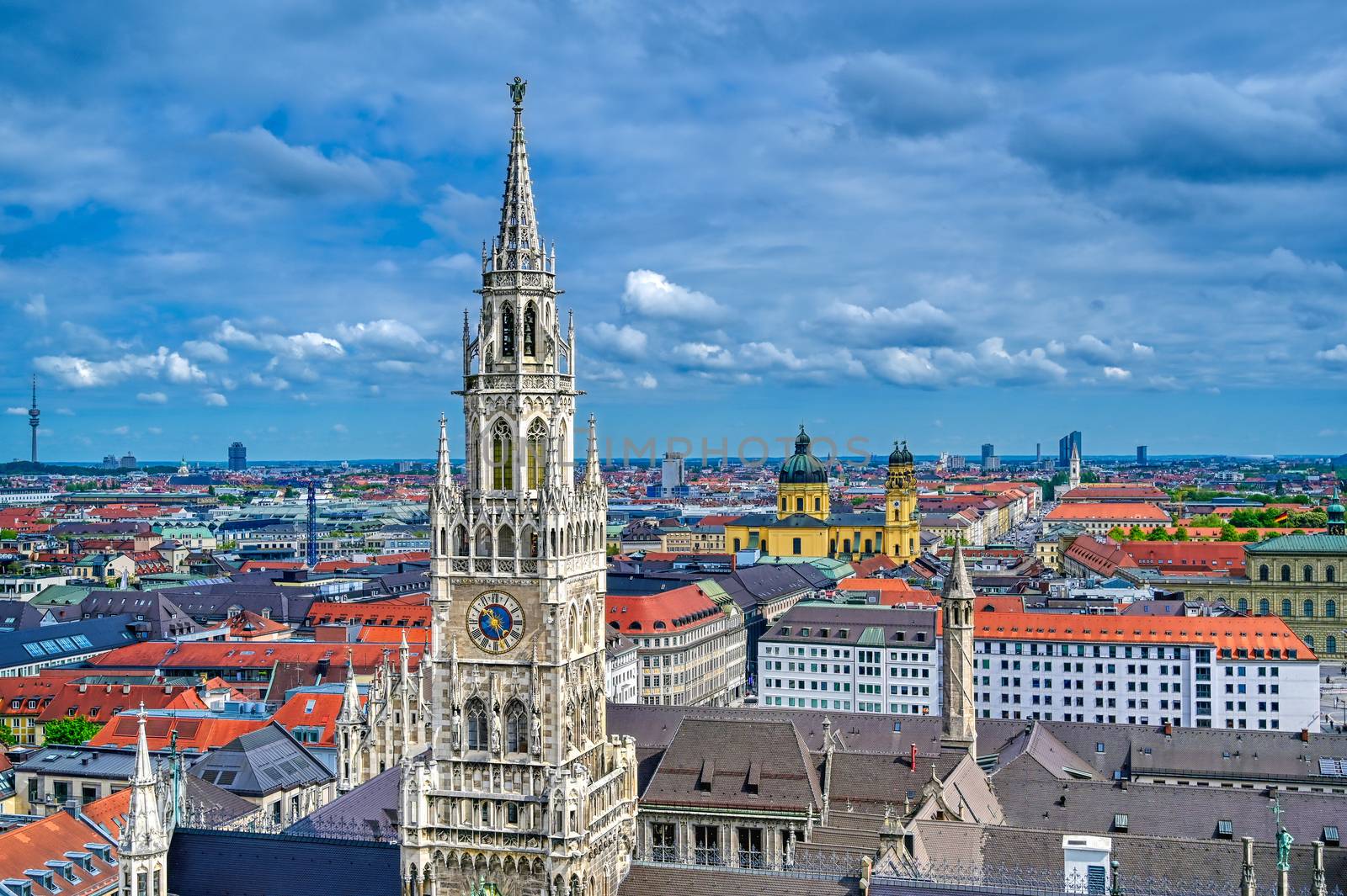 The New Town Hall located in the Marienplatz in Munich, Germany