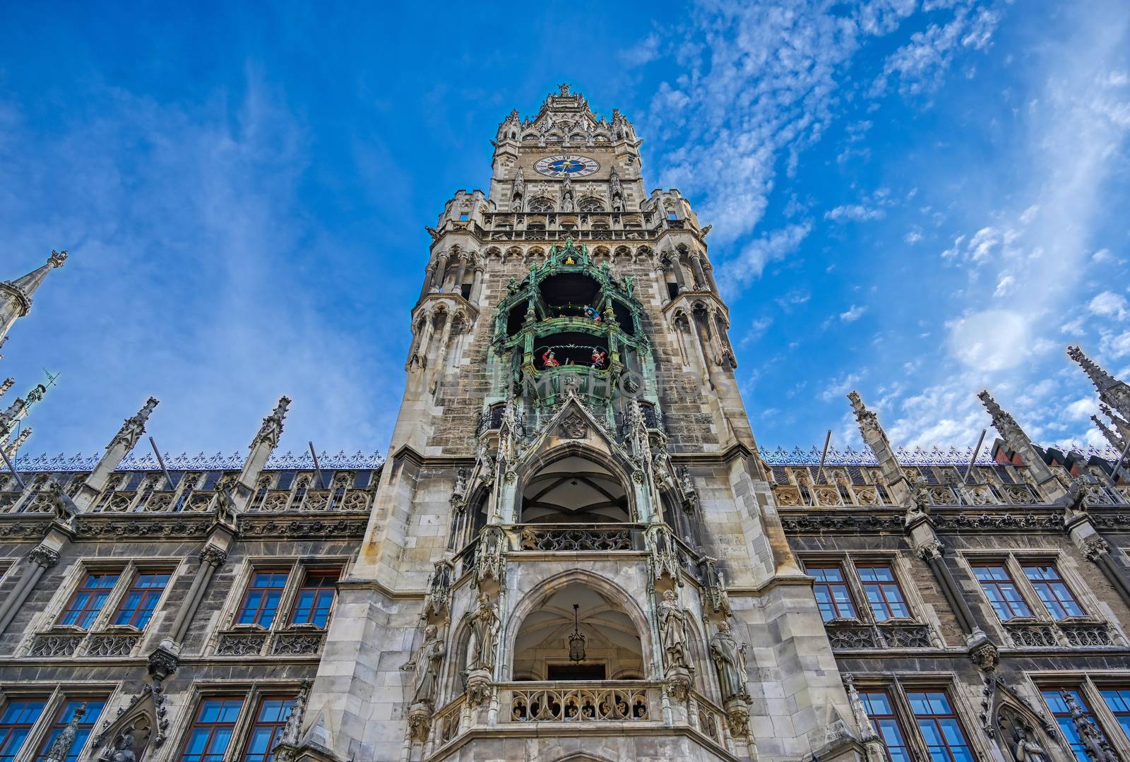 The New Town Hall located in the Marienplatz in Munich, Germany