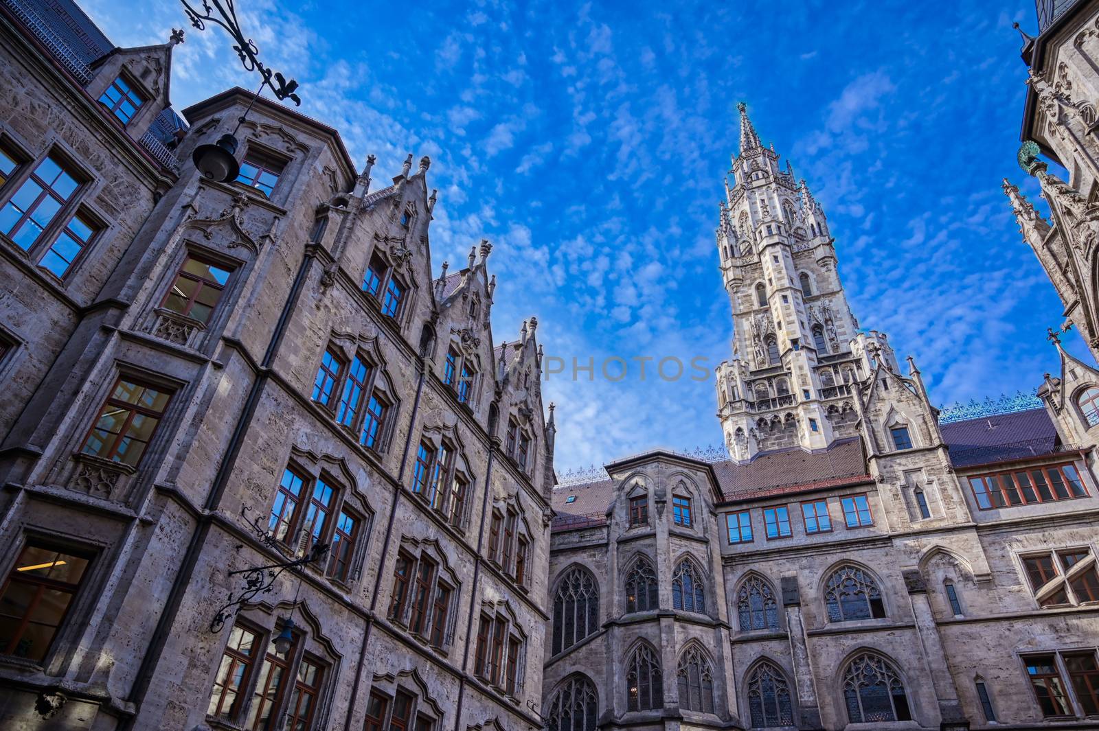 The New Town Hall located in the Marienplatz in Munich, Germany