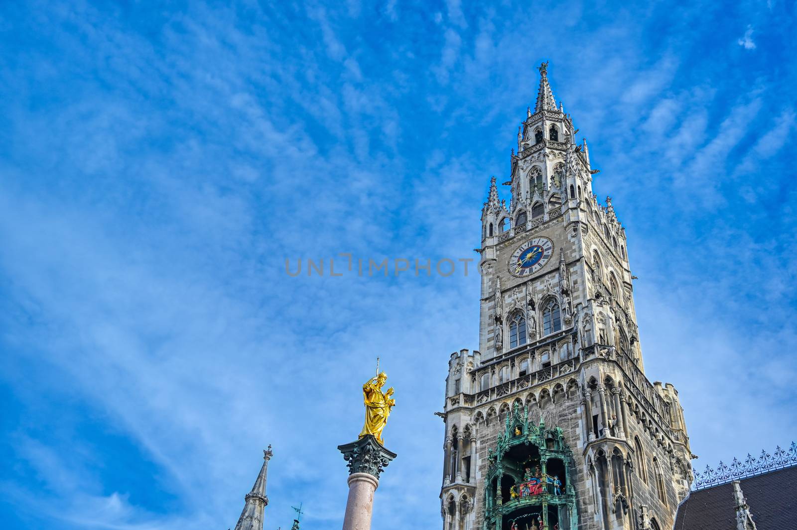 The New Town Hall located in the Marienplatz in Munich, Germany