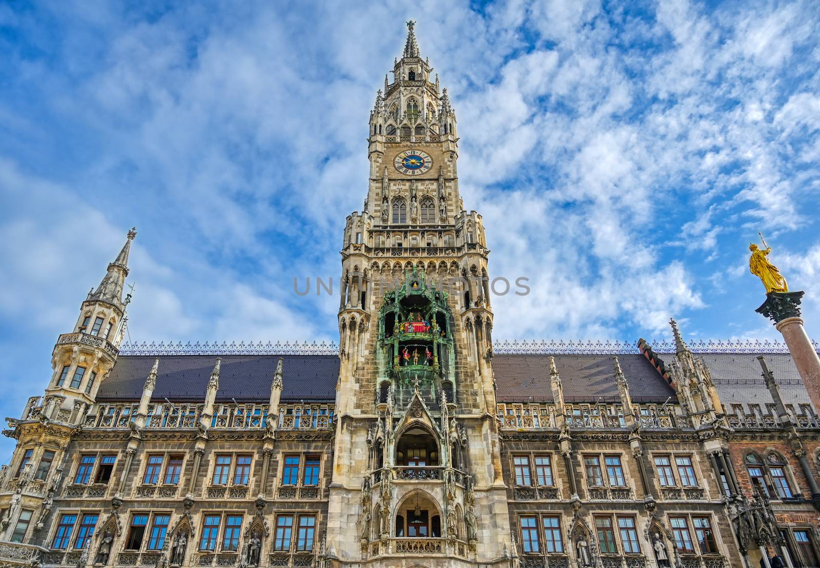 The New Town Hall located in the Marienplatz in Munich, Germany