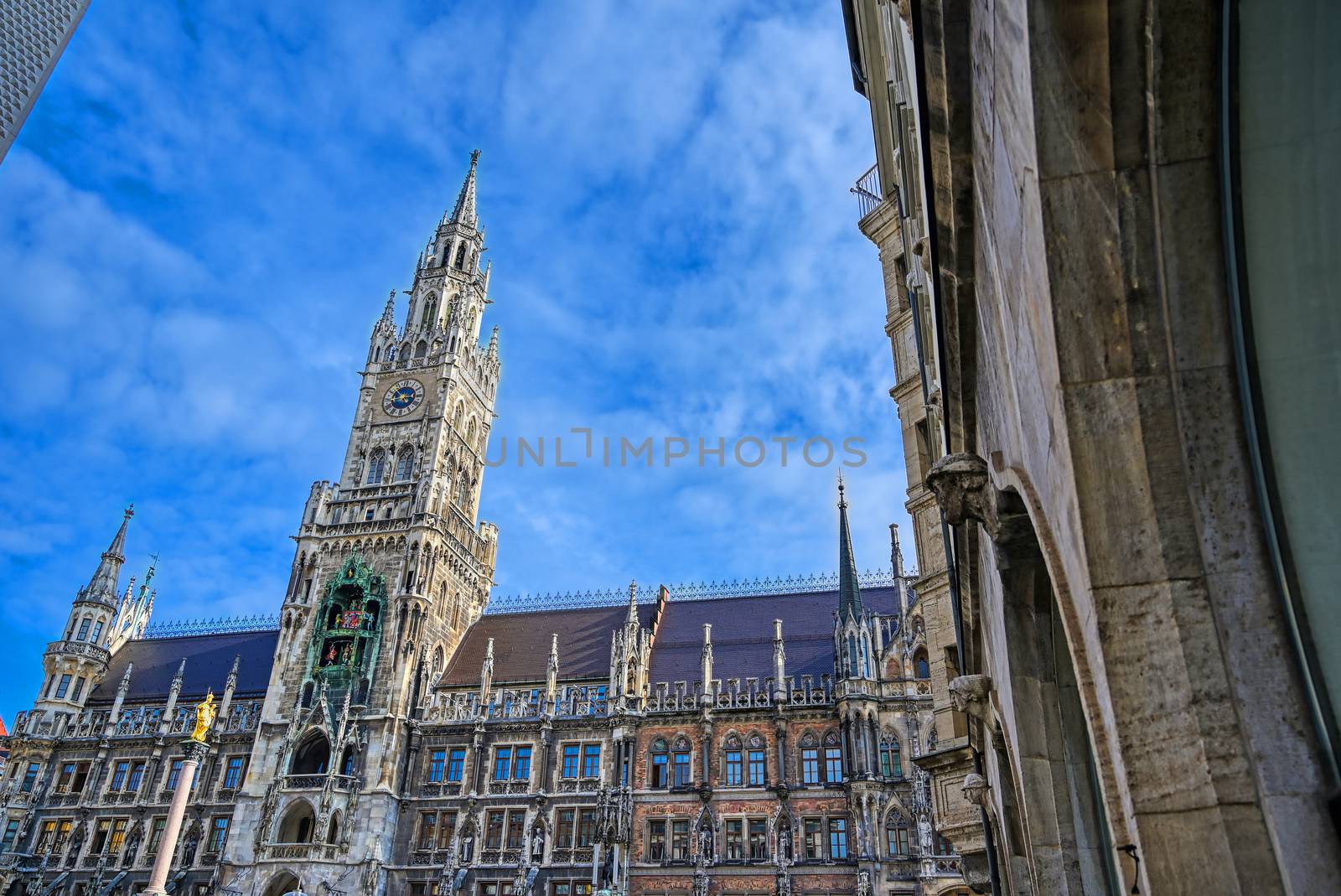 The New Town Hall located in the Marienplatz in Munich, Germany