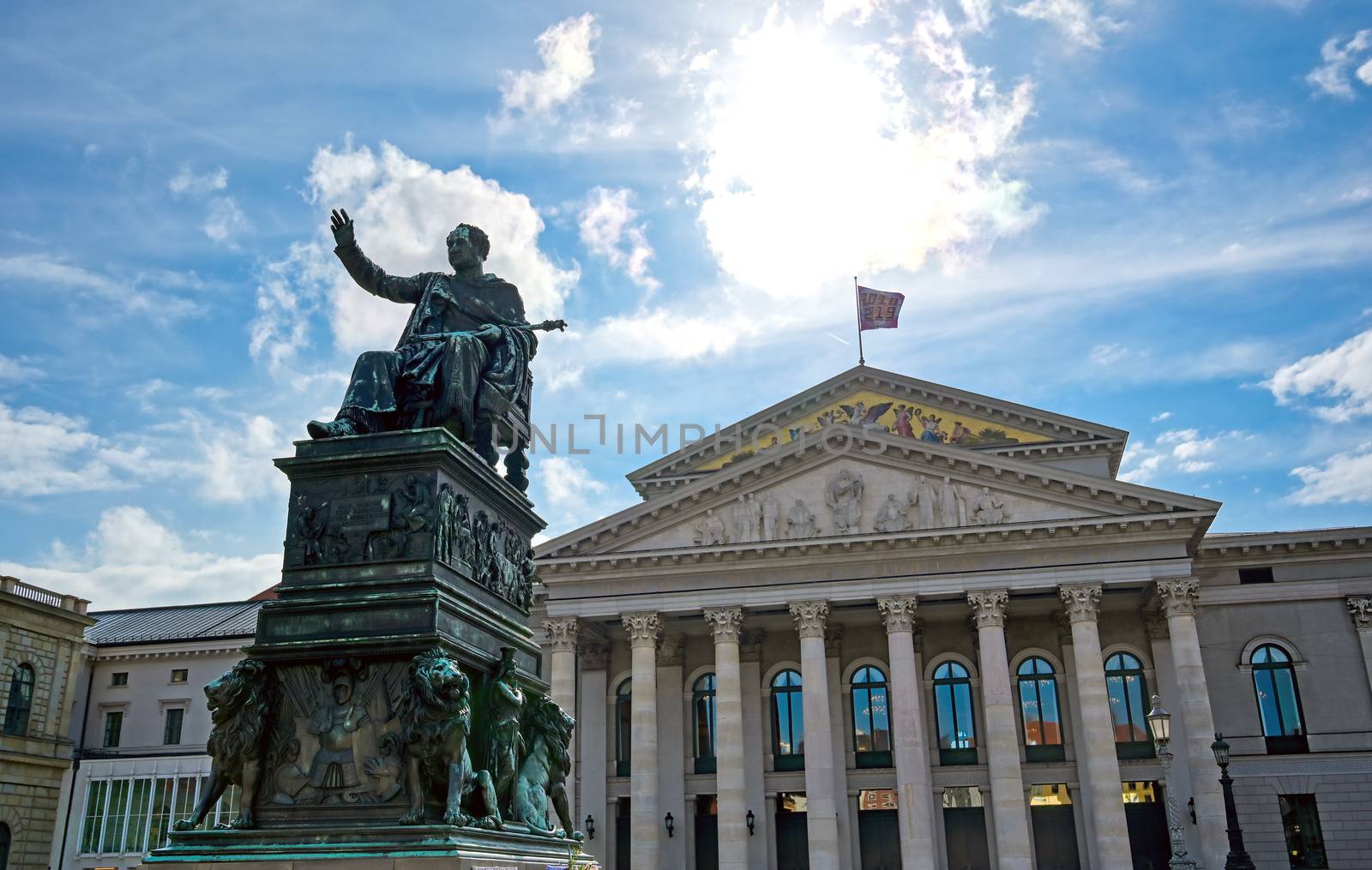 Munich, Germany - May 13, 2019 - The Residenz in central Munich, Bavaria, Germany is the former royal palace of the  Wittelsbach monarchs and is now a museum.