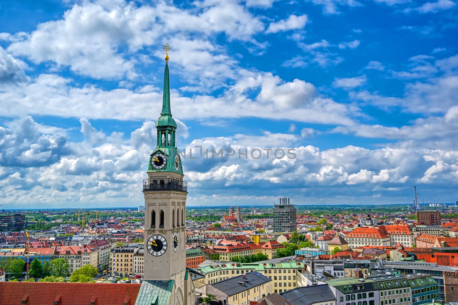 The Church of St. Peter located in the Marienplatz in Munich, Germany.