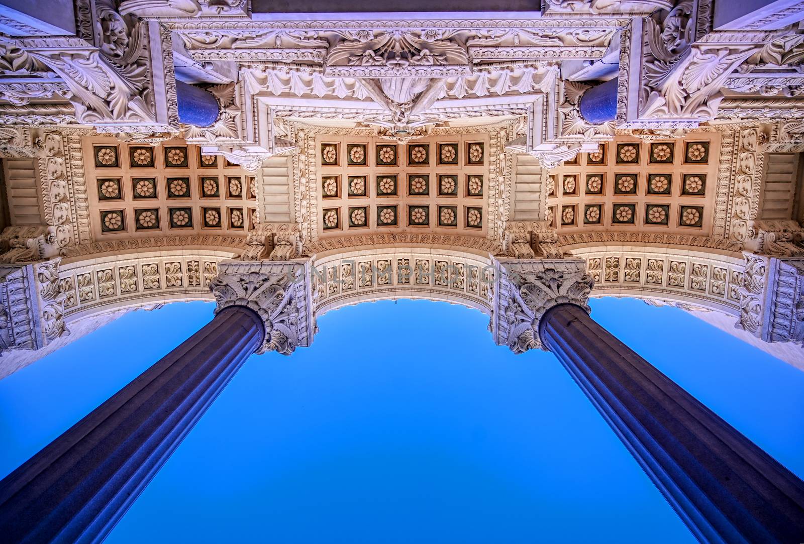 LYON, FRANCE -  JUNE 13, 2019 : The Basilica Notre Dame de Fourviere, built between 1872 and 1884, located in Lyon, France.