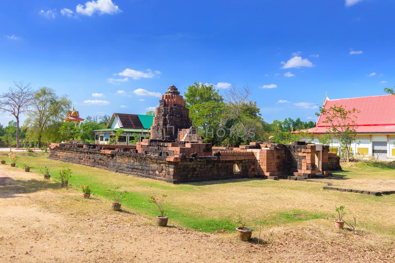 Prang Ku or Prasat Nong Ku(Nong Ku Castle) in Roi-et province,Thailand