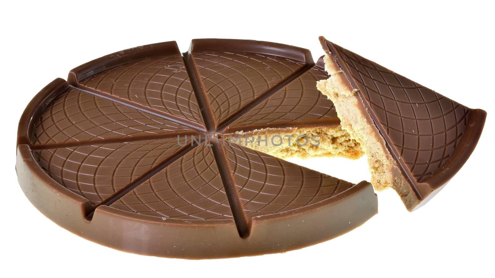 Round shaped milk chocolate isolated by Grisha