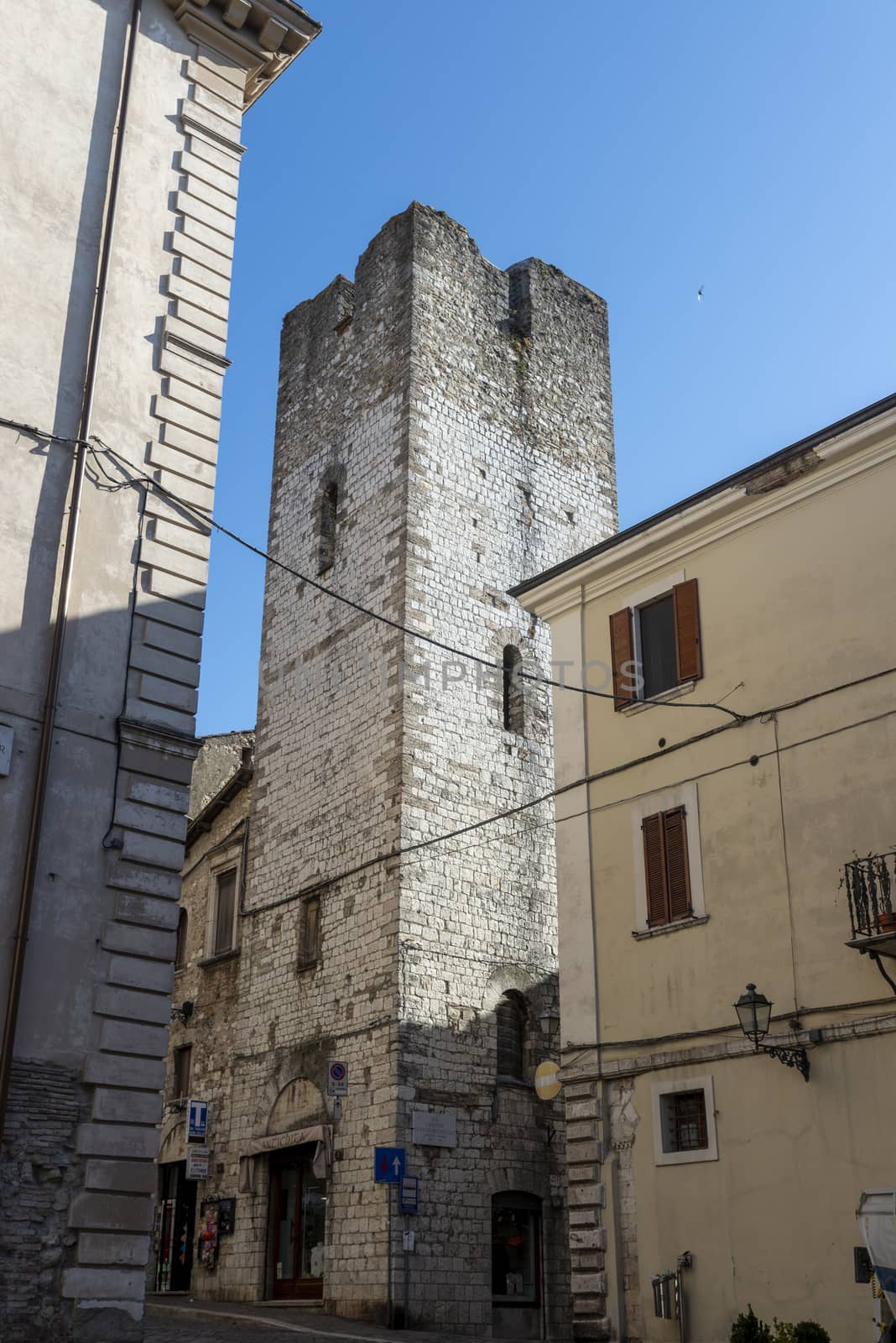 narni,italy june 29 2020 :architecture of buildings and alleys in the country of Narni on a sunny day