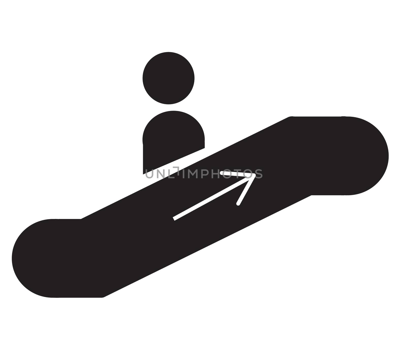 escalator icon on white background. flat style. escalator sign f by suthee