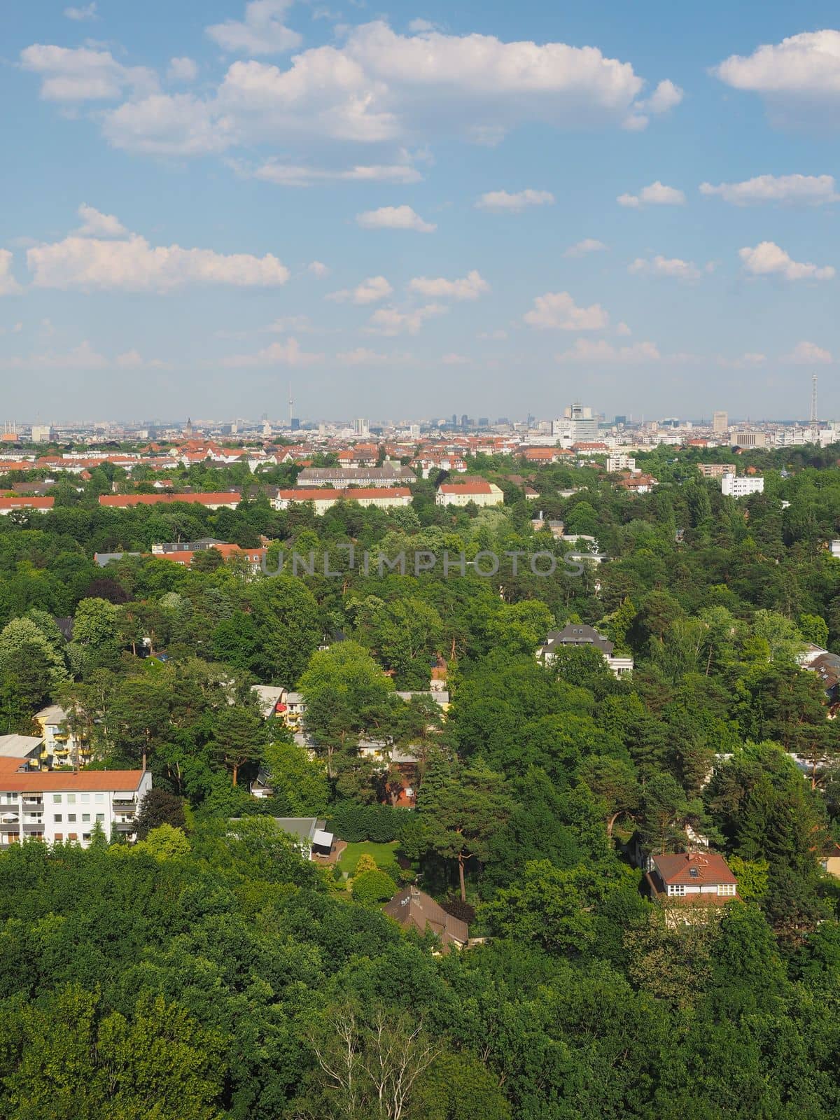 Aerial view of the city of Berlin, Germany