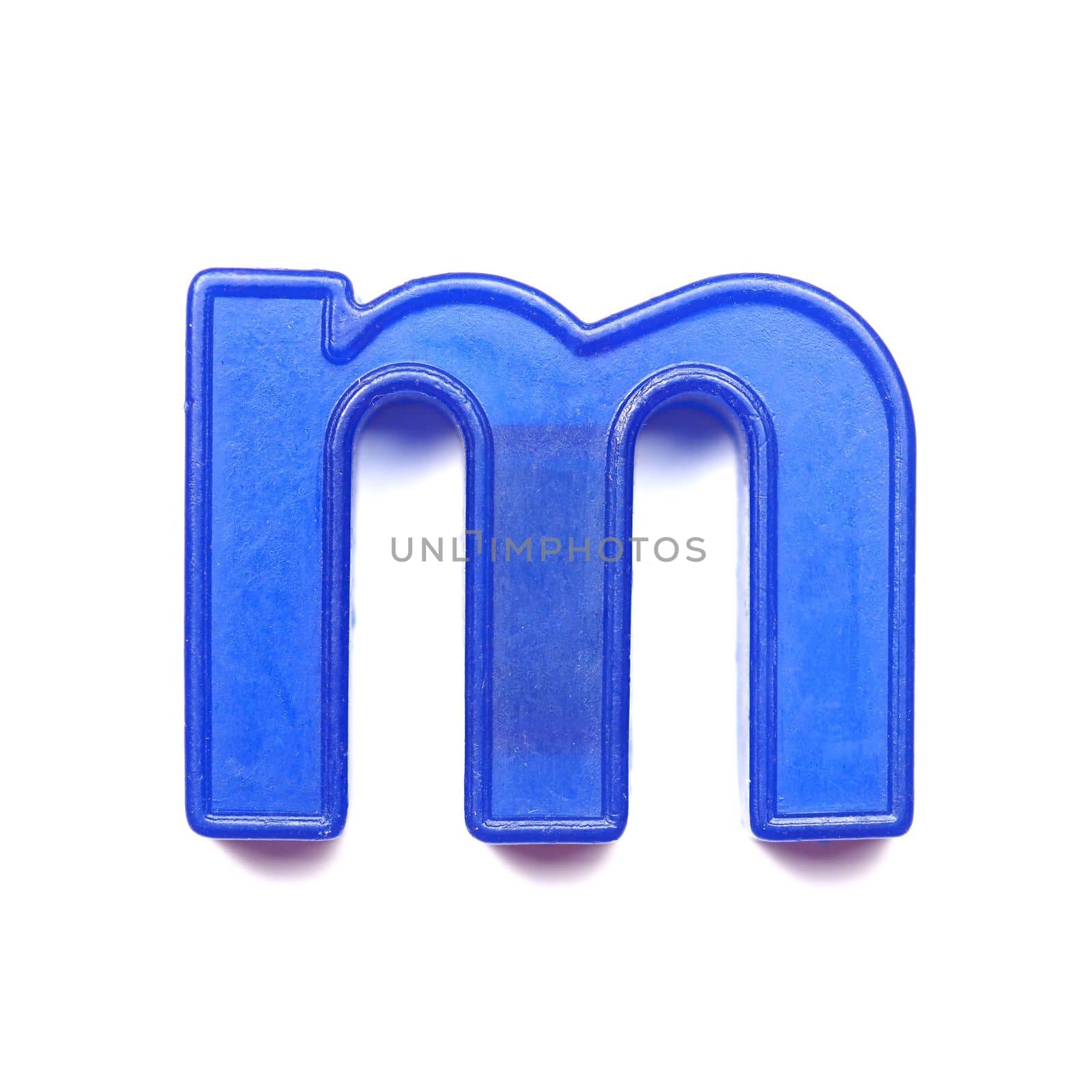 Magnetic lowercase letter M of the British alphabet