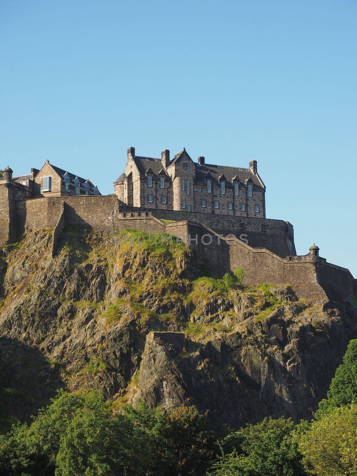 Edinburgh castle on the Castle Rock in Edinburgh, UK