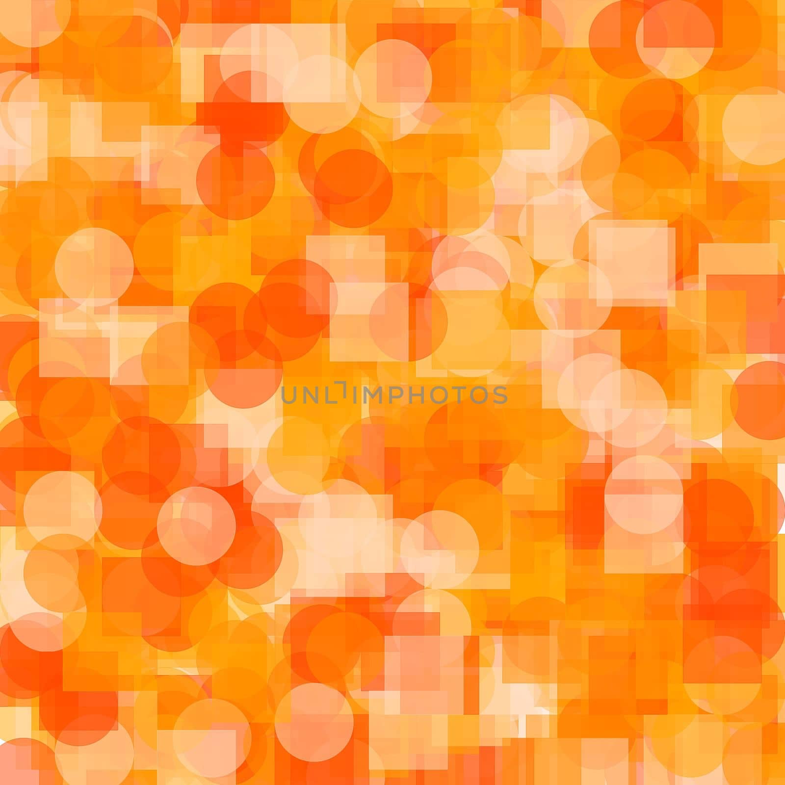 Abstract orange circles squares illustration background by claudiodivizia