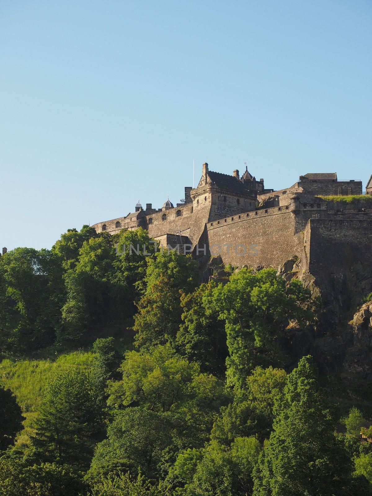 Edinburgh castle on the Castle Rock in Edinburgh, UK