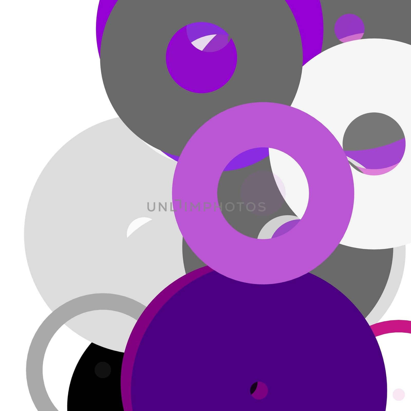Abstract grey violet circles illustration background by claudiodivizia