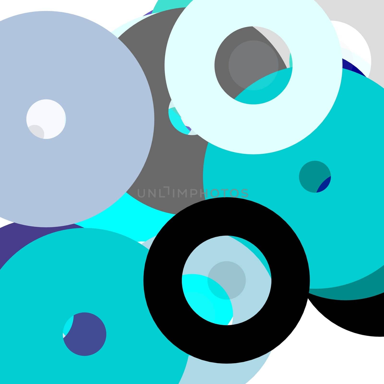 Abstract grey blue circles illustration background by claudiodivizia