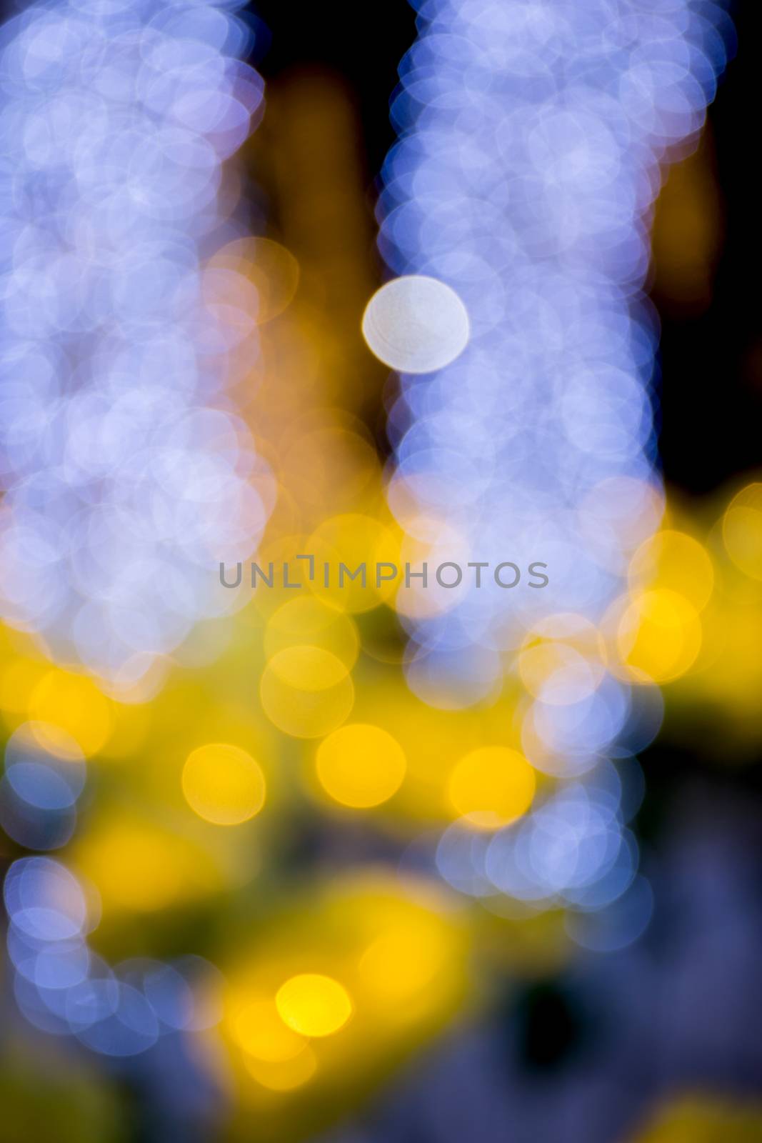 Christmas background. Festive xmas abstract background with bokeh defocused lights.