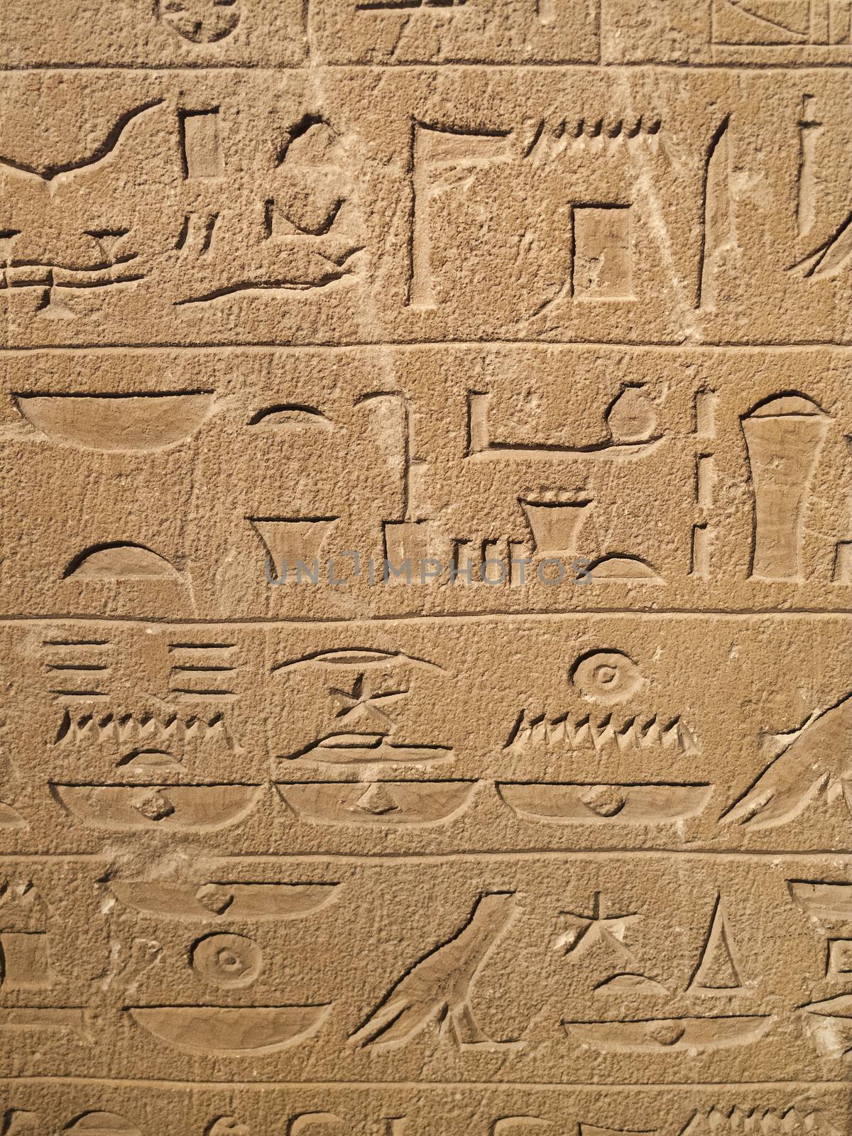 Ancient Egypt tomb hieroglyphs stone wall background