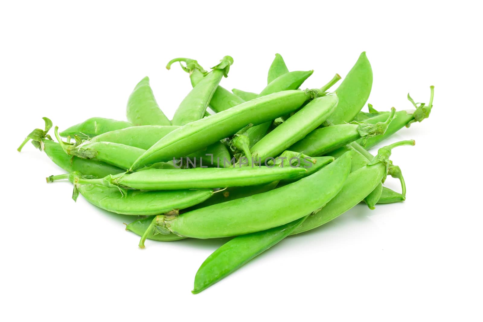Peas grains on a white background by sompongtom