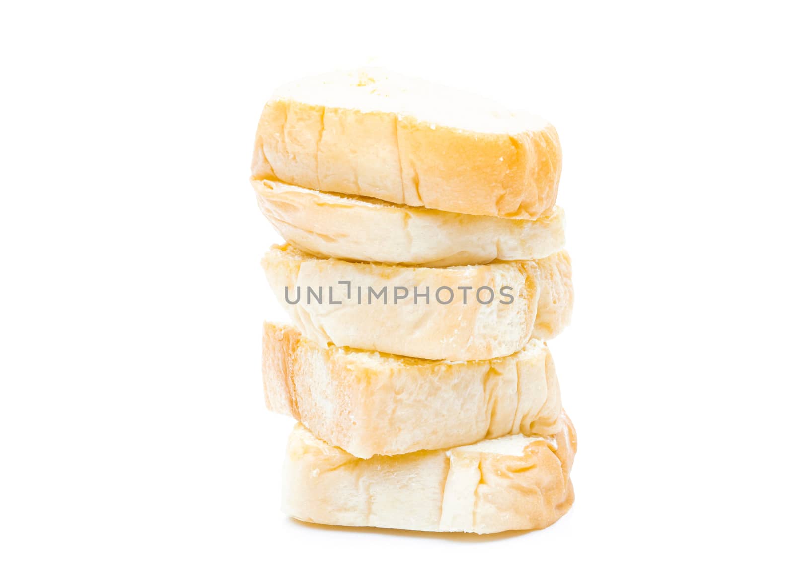 Butter bread on a white background by sompongtom