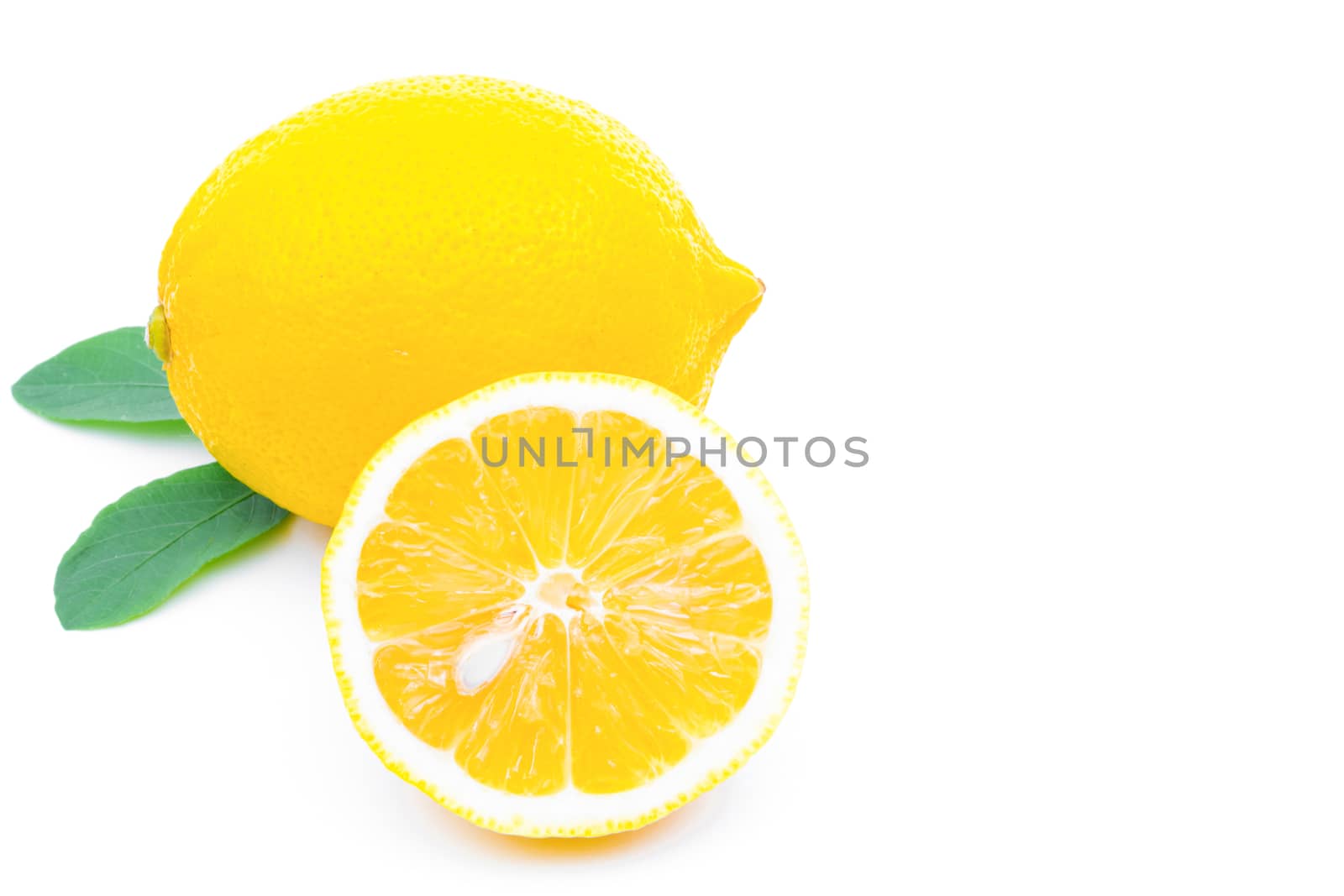 lemon refreshing on a white background by sompongtom